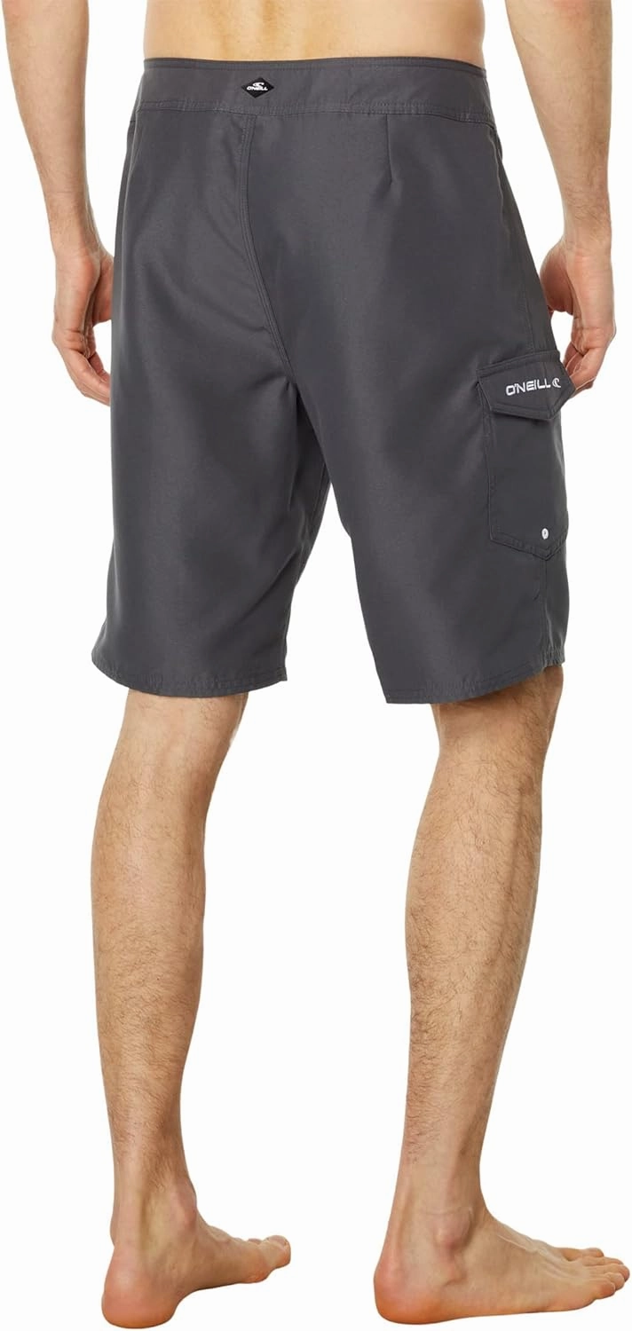 O'NEILL Men's 21 Inch Solid Boardshorts-Water Resistant Swim Trunks for Men with Quick Dry Stretch Fabric and Pockets