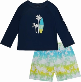 Ocean Pacific Boys' Rashguard and Trunks Swimsuit Set