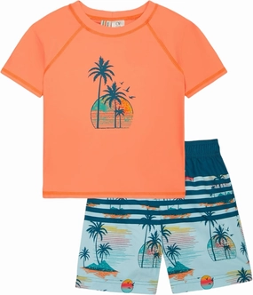 Ocean Pacific Boys' Rashguard and Trunks Swimsuit Set