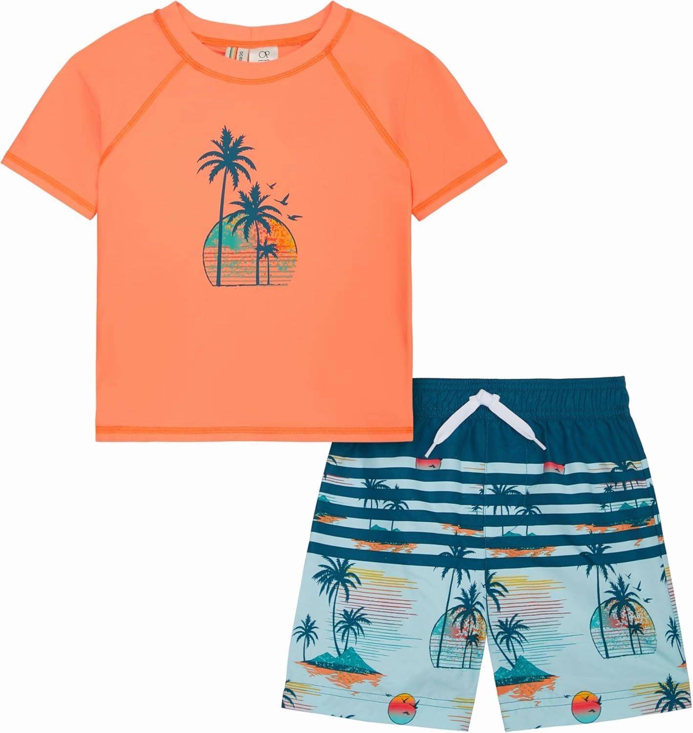 Ocean Pacific Boys' Rashguard and Trunks Swimsuit Set