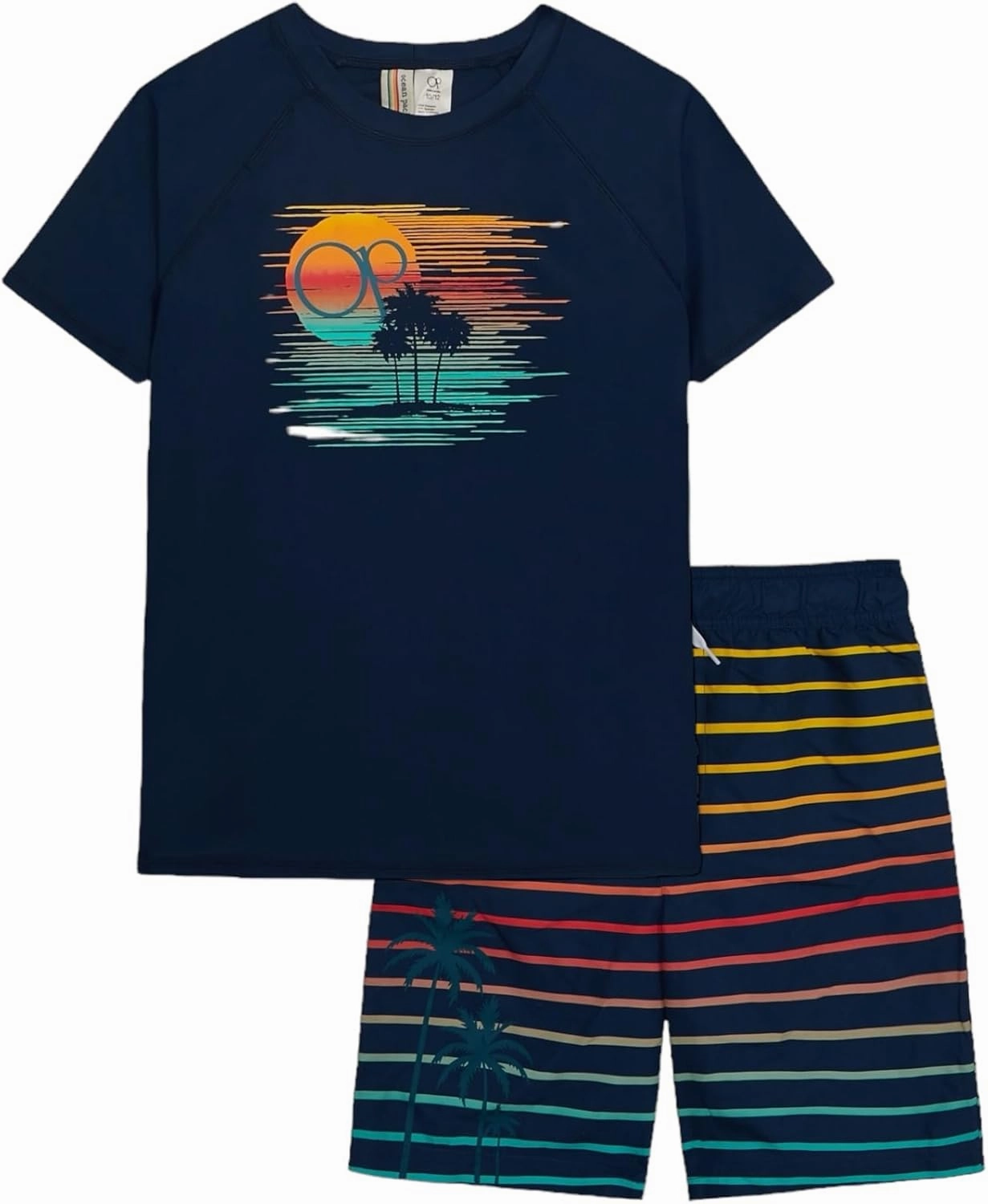 Ocean Pacific Boys' Rashguard and Trunks Swimsuit Set