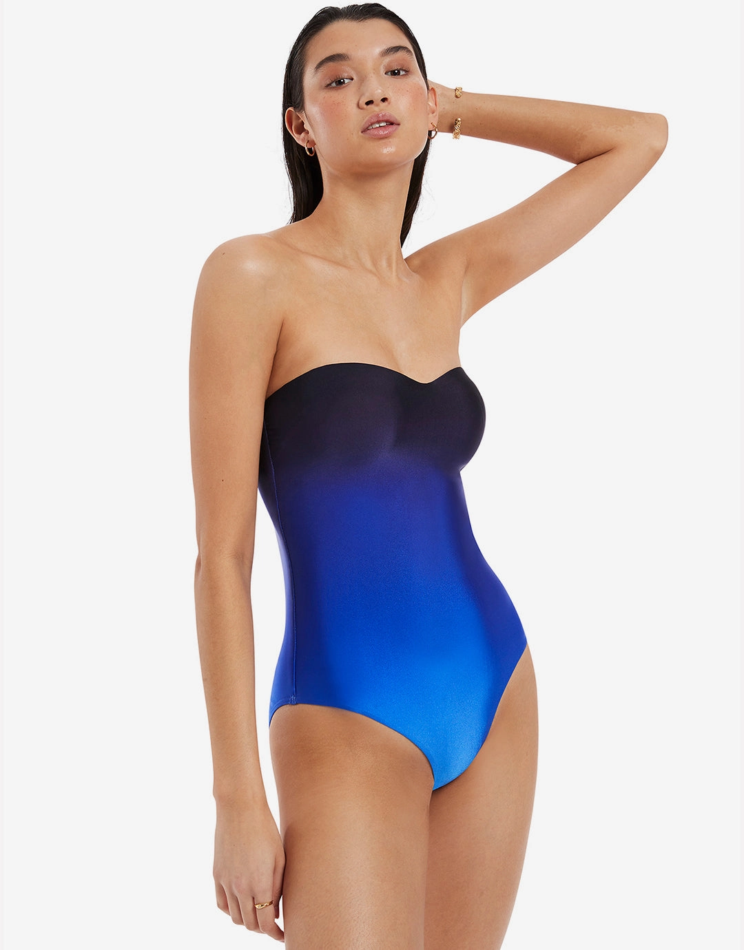 Oia Sunset Bandeau Swimsuit - Ocean