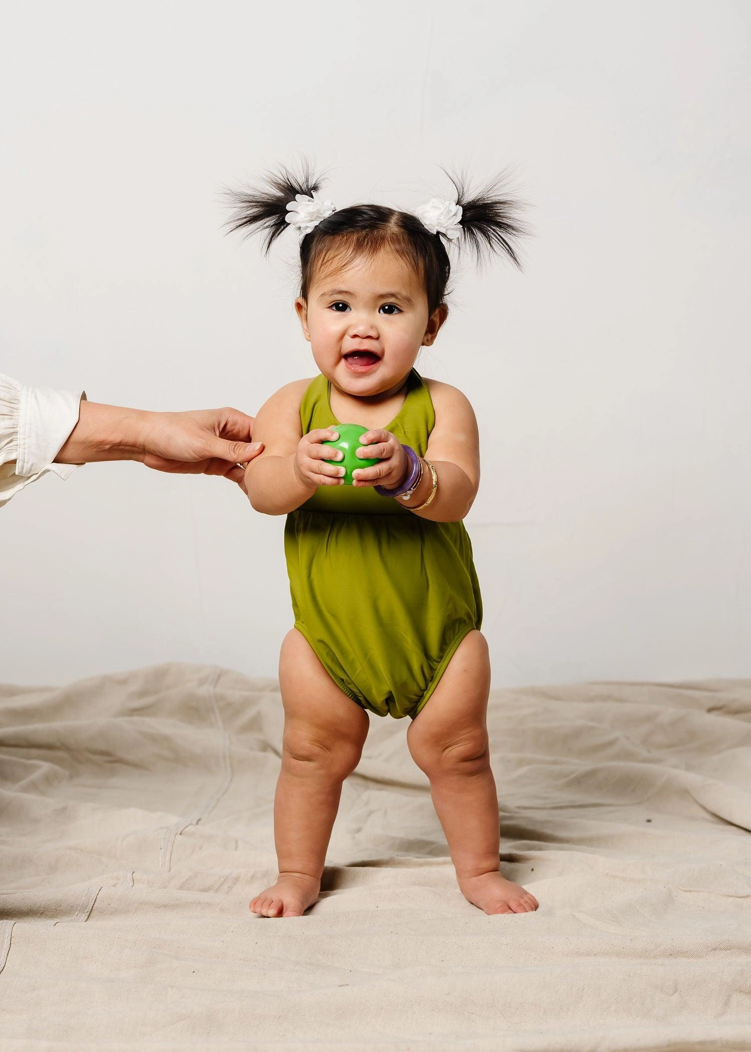 Olive Green | Baby Romper One-Piece
