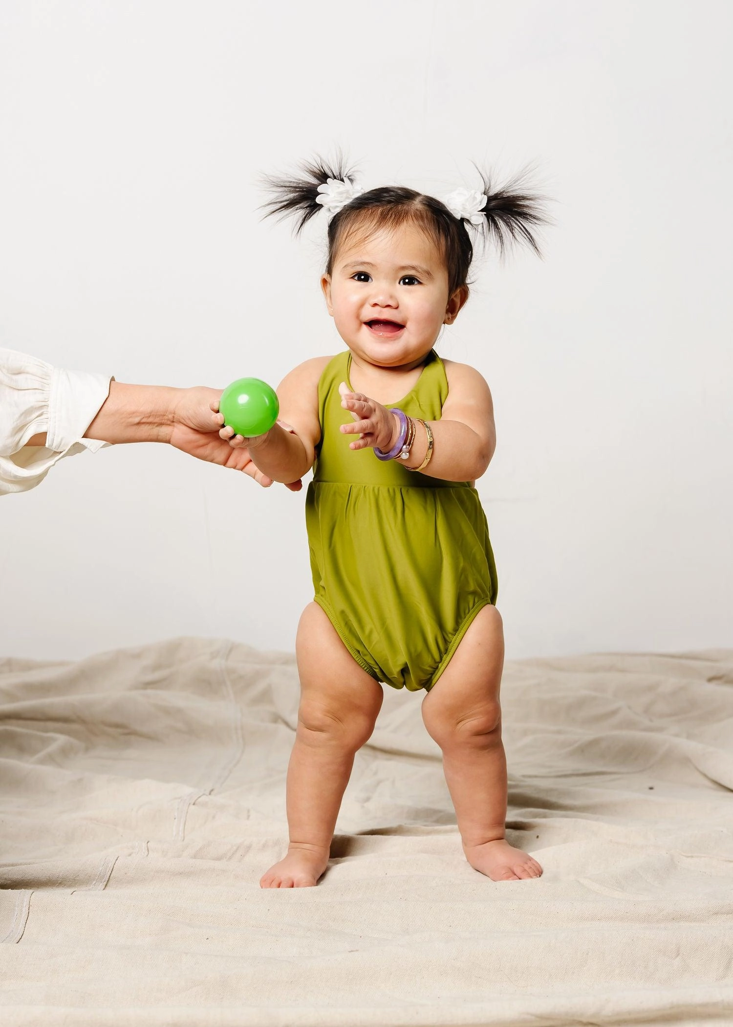 Olive Green | Baby Romper One-Piece
