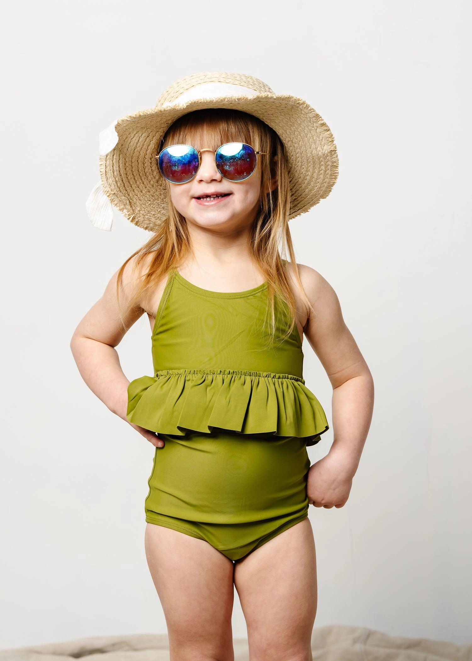 Olive Green | Mini High-Waisted Bottoms