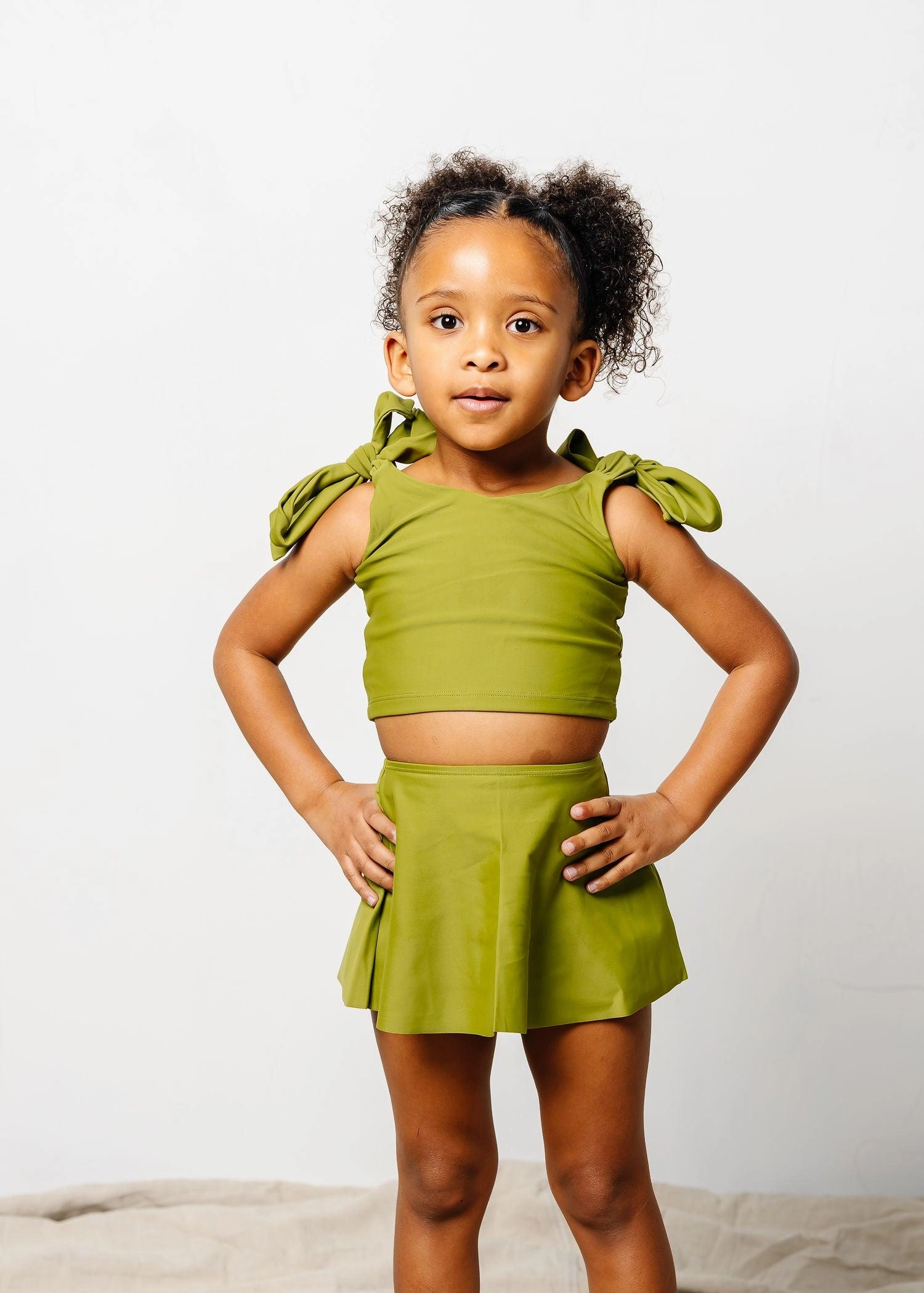 Olive Green | Mini Knot Top