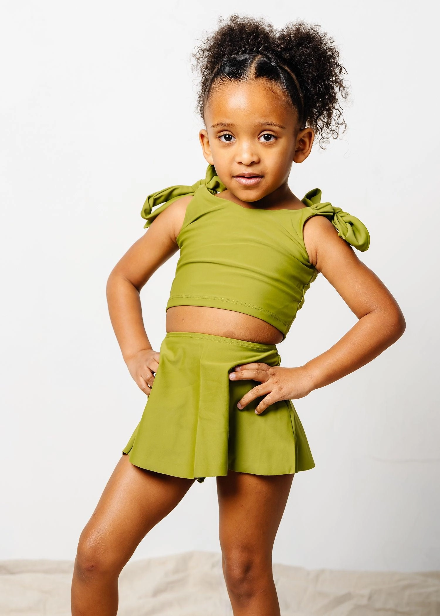 Olive Green | Mini Knot Top
