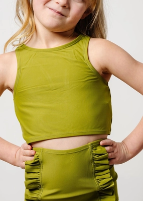 Olive Green | Mini Racer Back Top