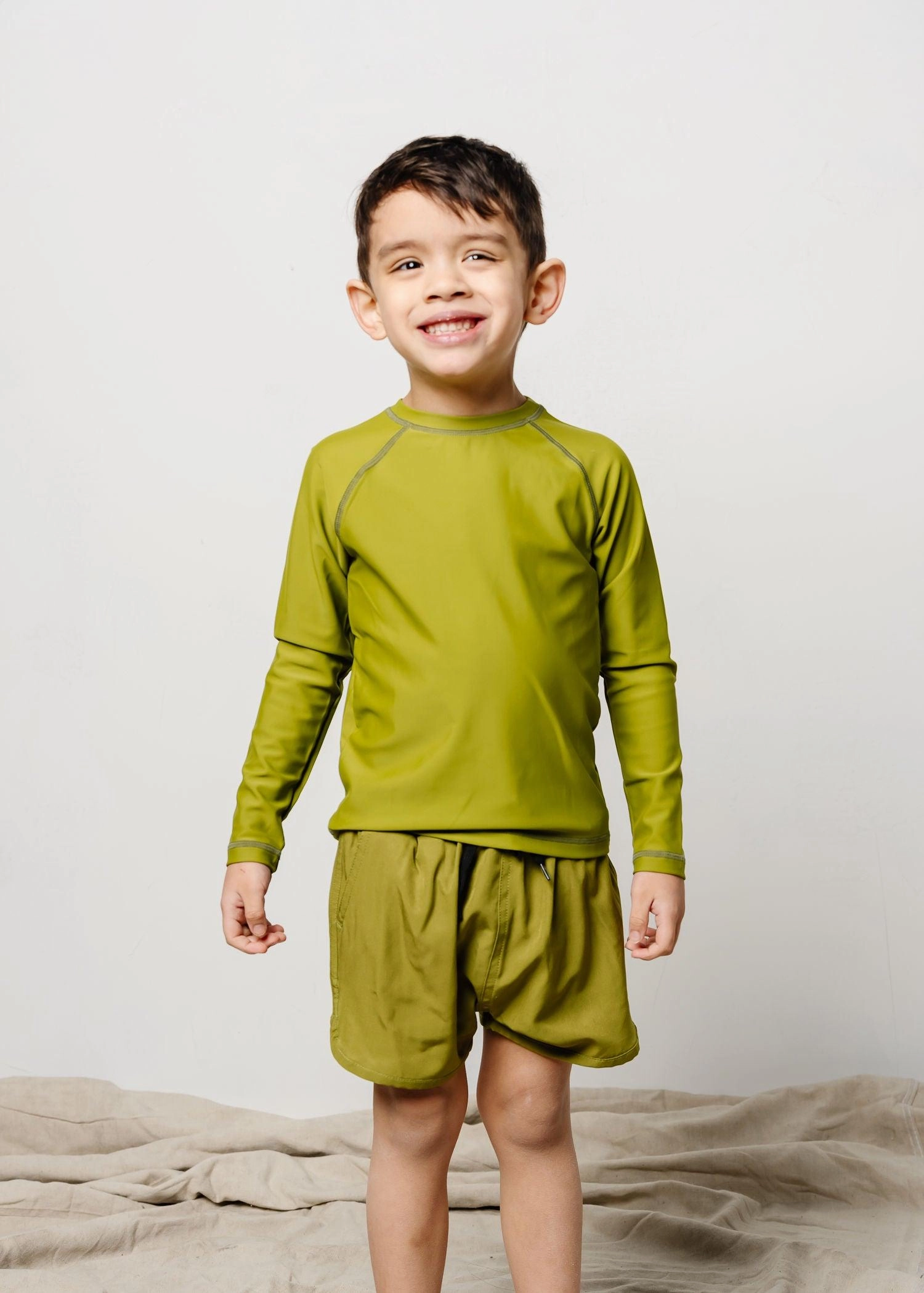 Olive Green | Mini Rashguard Top (Unisex)