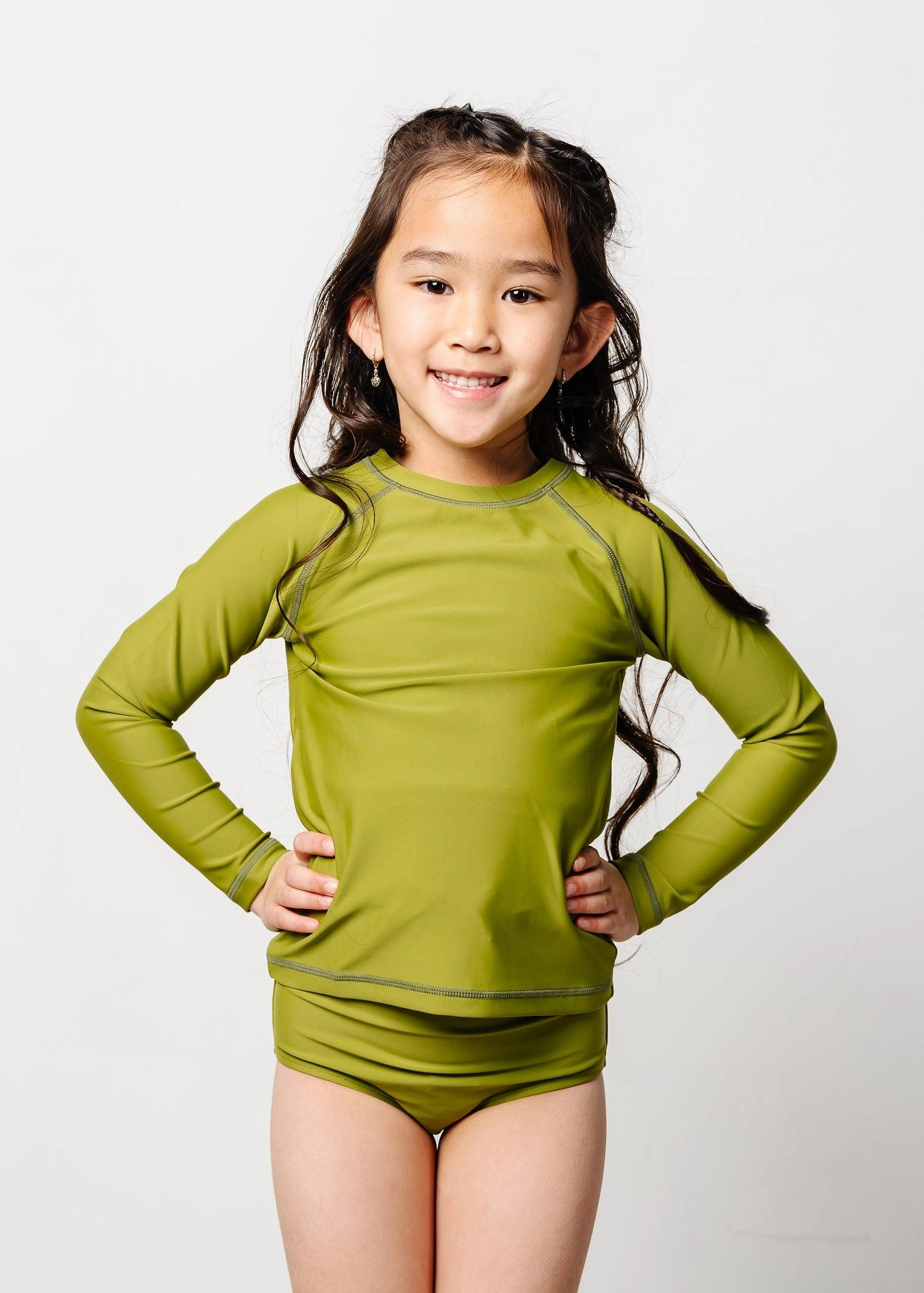 Olive Green | Mini Rashguard Top (Unisex)
