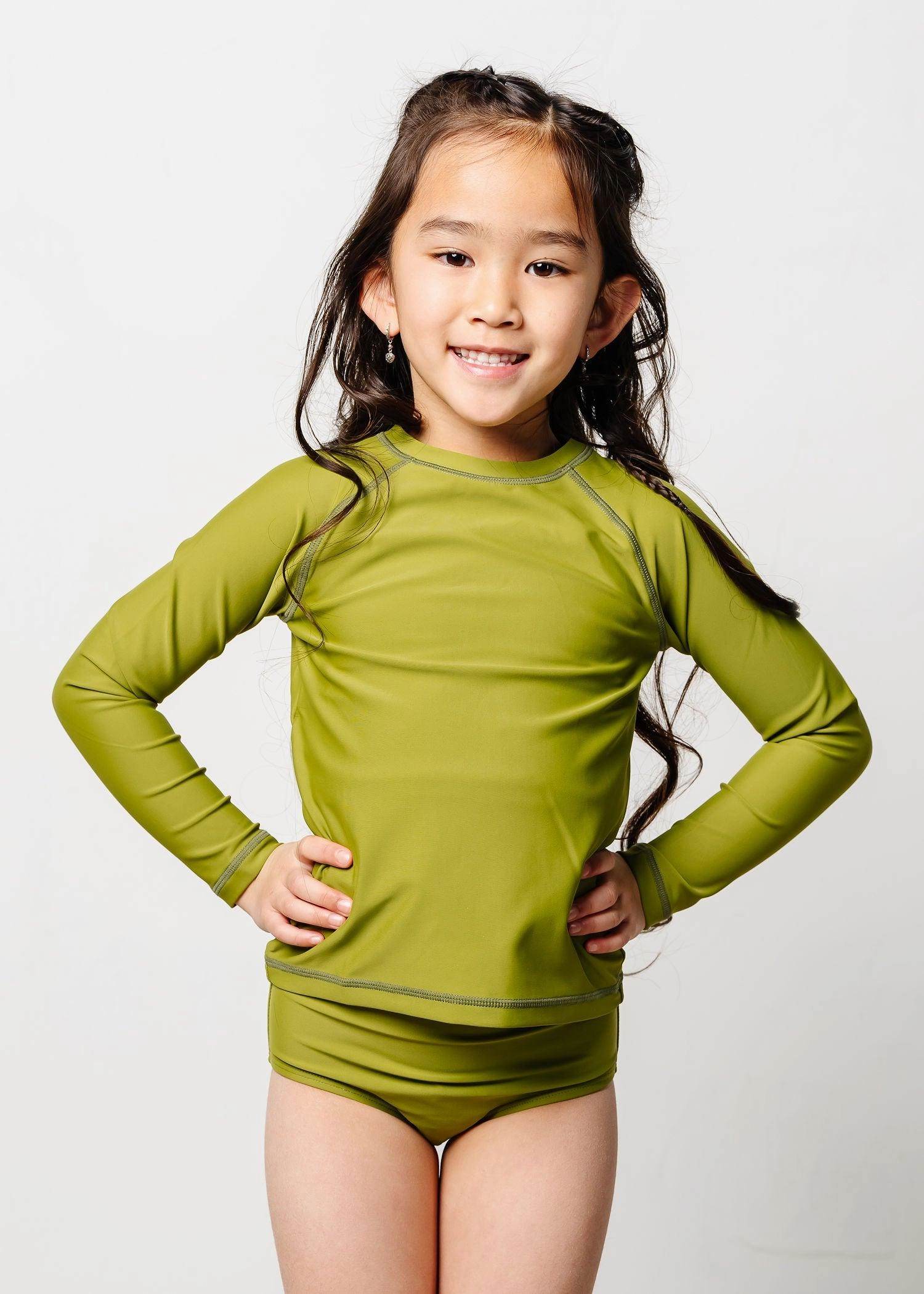 Olive Green | Mini Rashguard Top (Unisex)