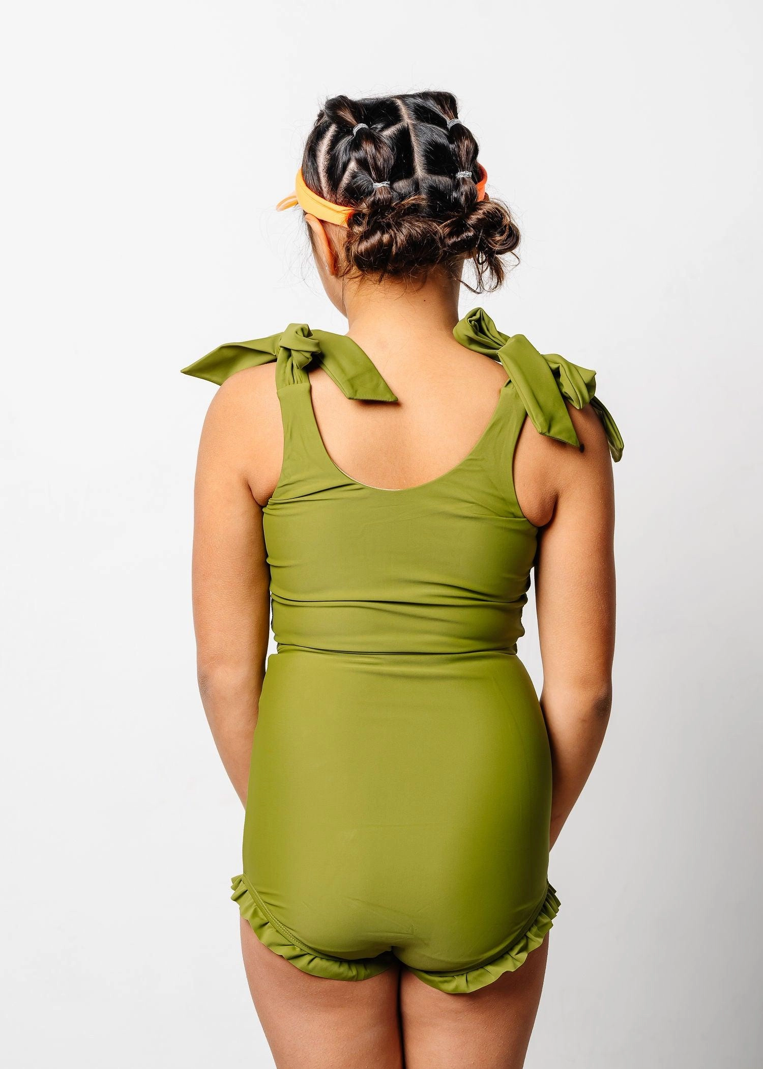 Olive Green | Youth All Ruffled Up Bottoms