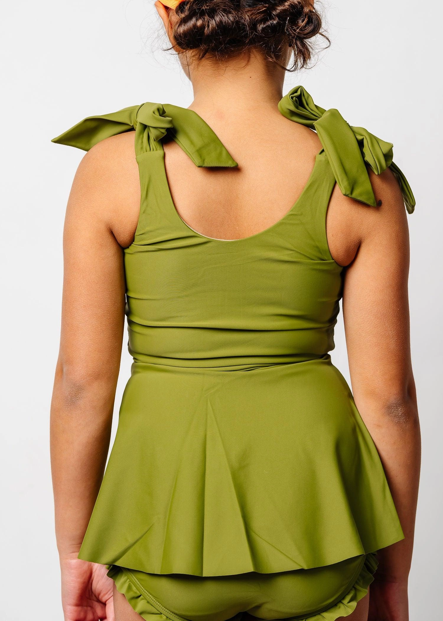 Olive Green | Youth Knot Top