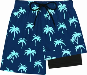 Olreco Youth Boys Swim Trunks with Compression Liner Boys Bathing Suit for Kids Swimsuits Teen Quick Dry Kids Board Shorts