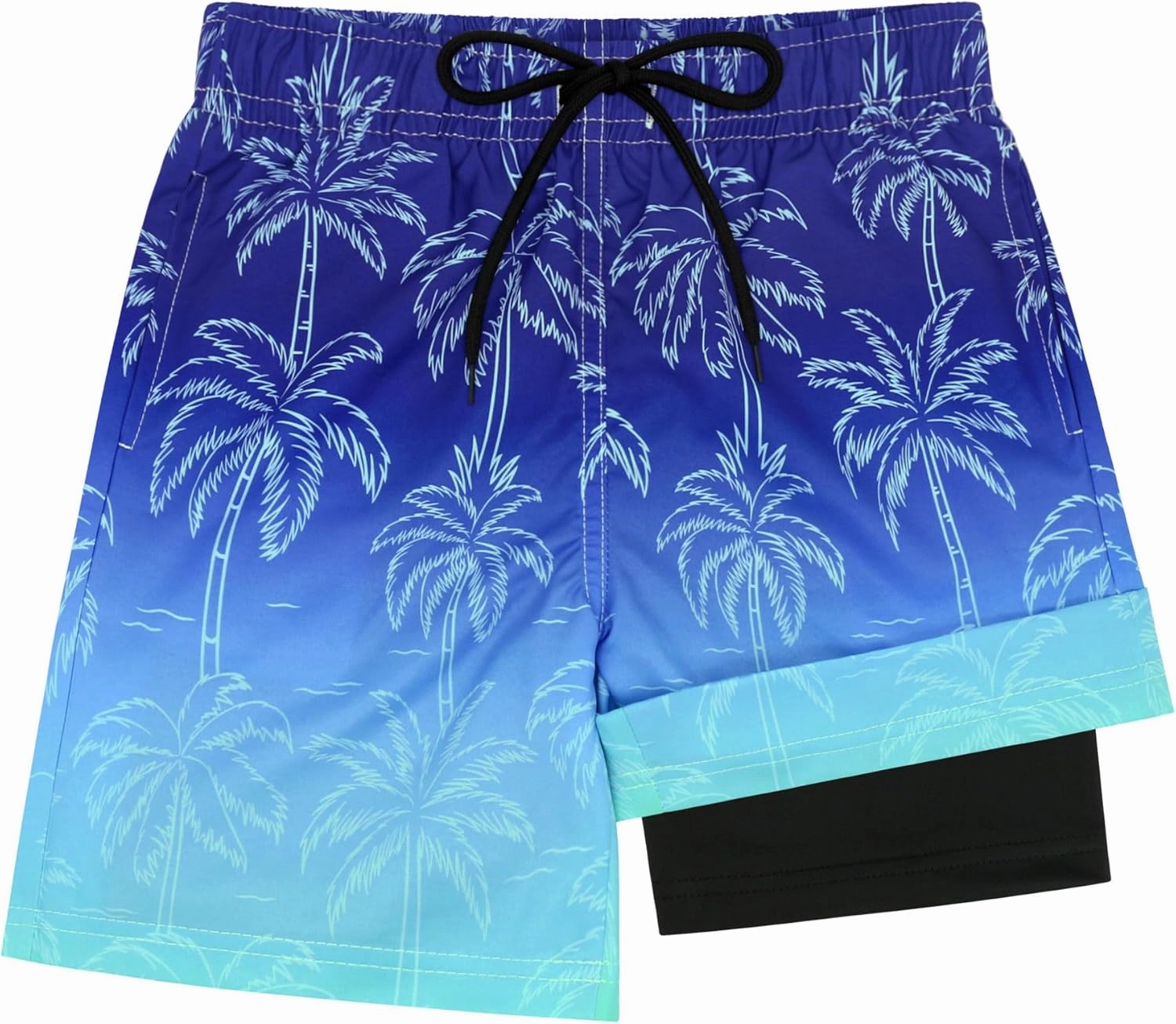 Olreco Youth Boys Swim Trunks with Compression Liner Boys Bathing Suit for Kids Swimsuits Teen Quick Dry Kids Board Shorts