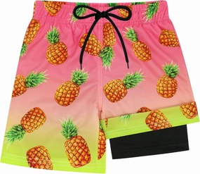 Olreco Youth Boys Swim Trunks with Compression Liner Boys Bathing Suit for Kids Swimsuits Teen Quick Dry Kids Board Shorts