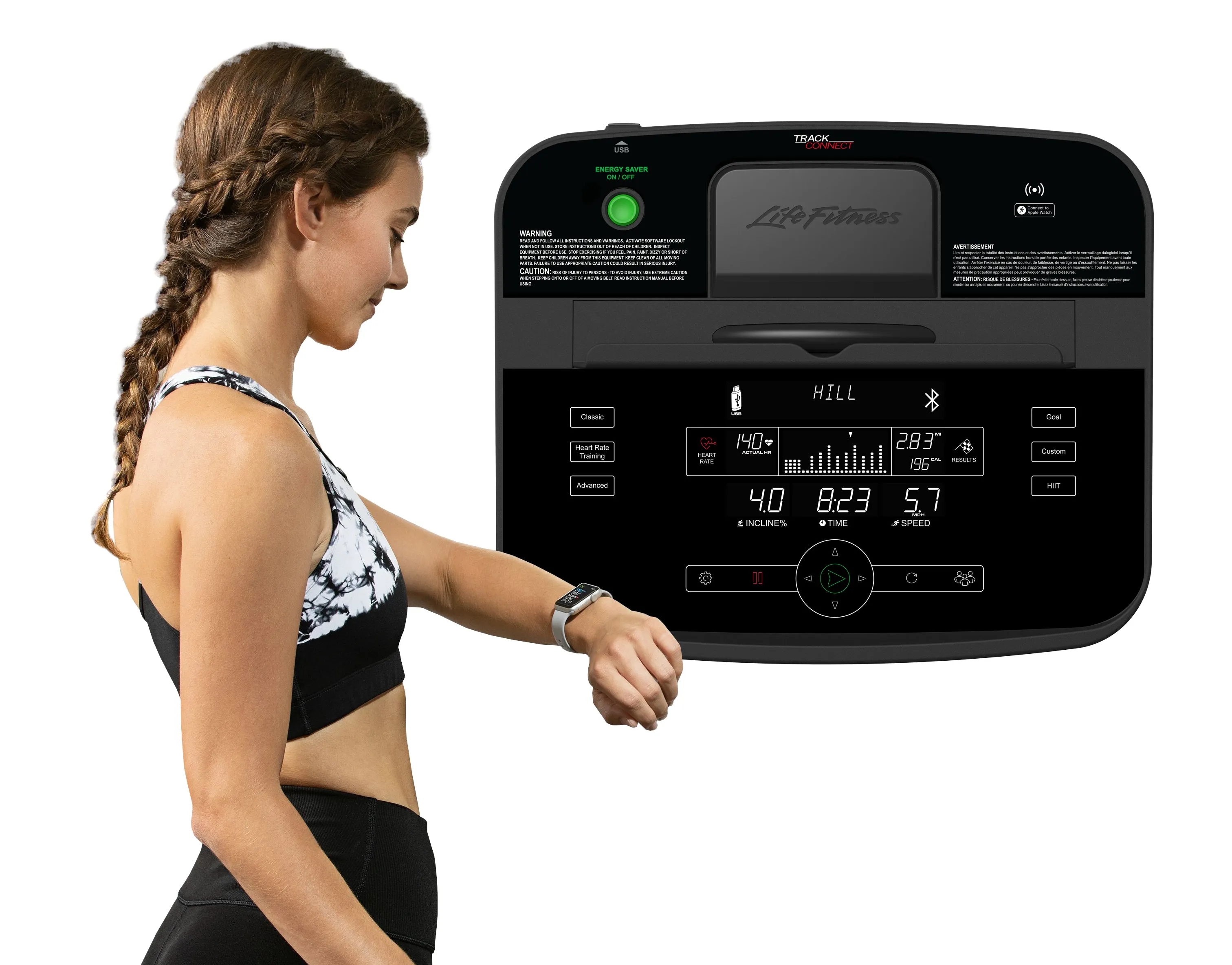Life Fitness T5 Treadmill with Track Connect 2.0 Console, Bumper Plates, Medicine Balls