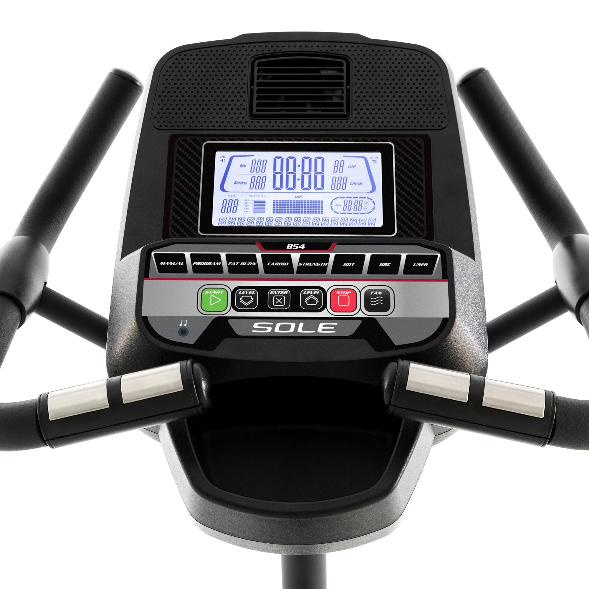 SOLE B54 Upright Bike (2024 NEW), Fitness Testing, Yoga blocks cork, Ankle weights