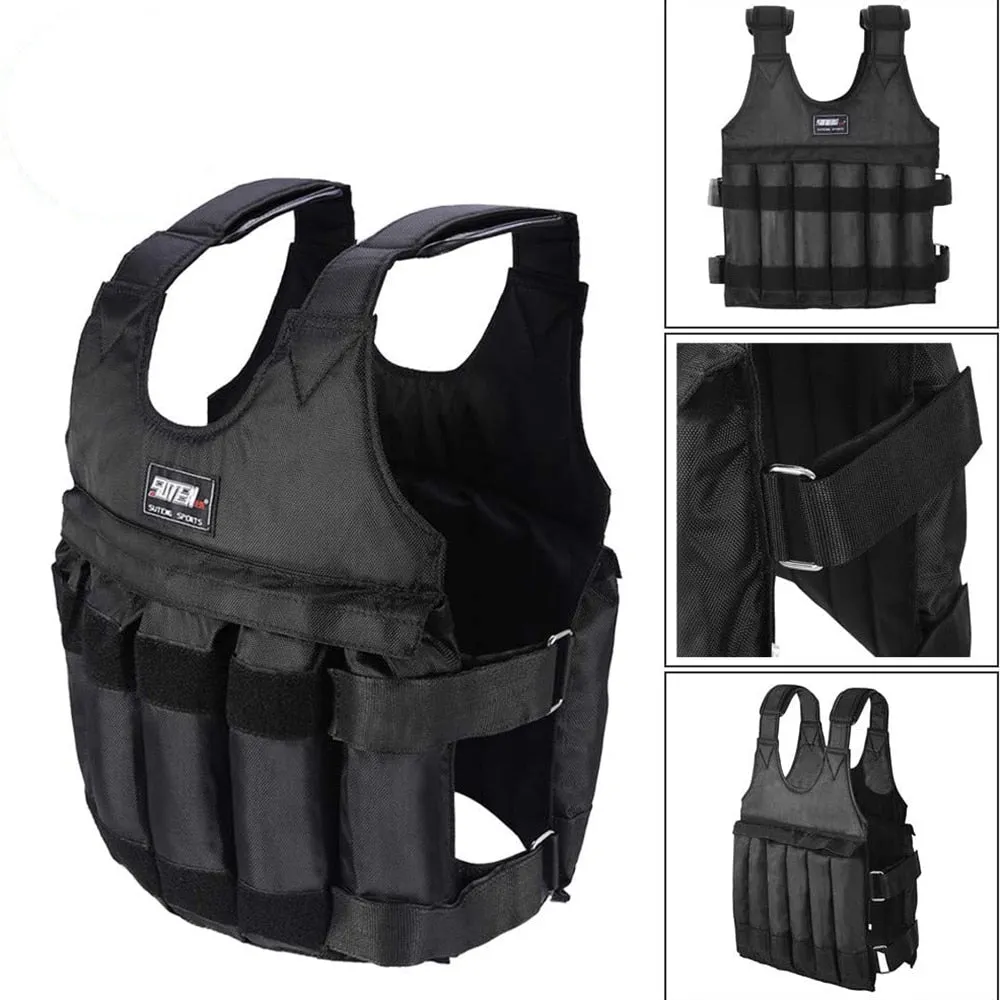 Sport Adjustable Black Weighted Vest, Vegan protein bars