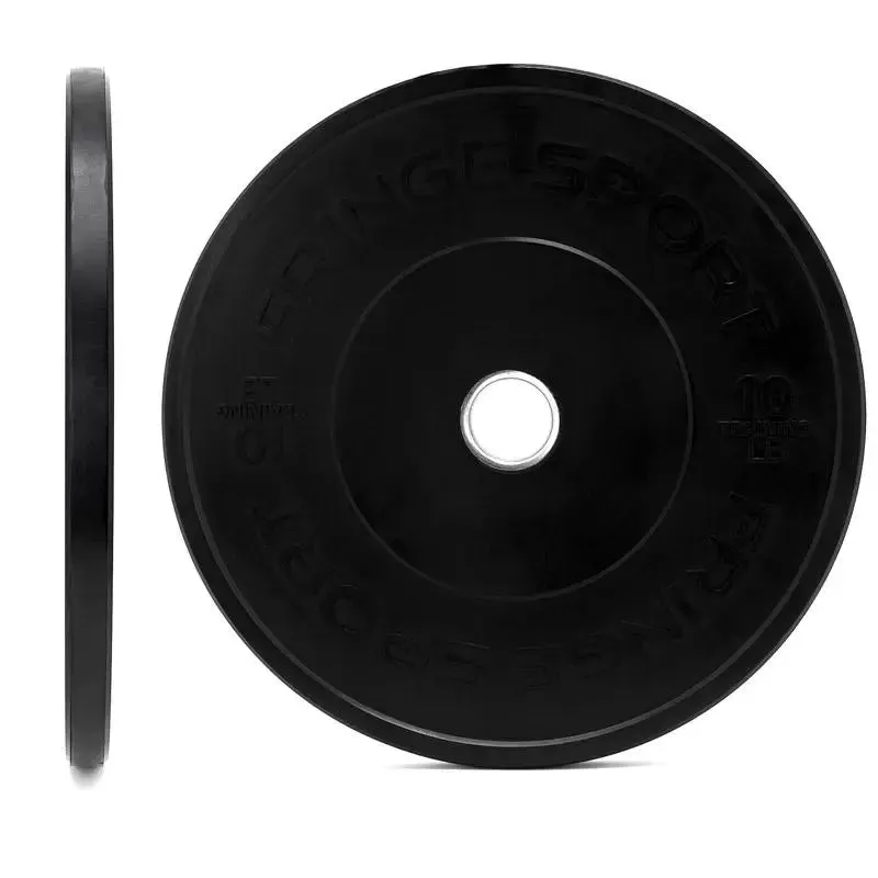 Bulk Black Bumper Plates, Olympic Frisbee Set (With Stand)