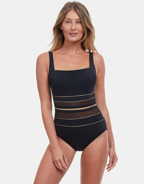 Onyx Square Neck Swimsuit - Black