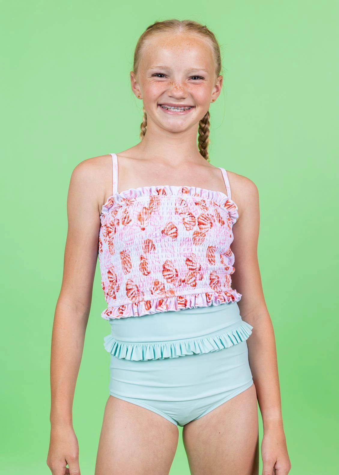 Painted Clams | Youth Bandeau Top