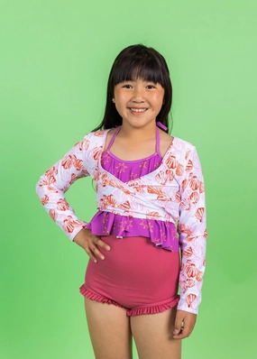 Painted Clams | Youth Wrap Top Rashguard