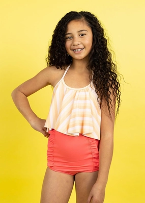 Peachy Stripe | Youth Swing Top