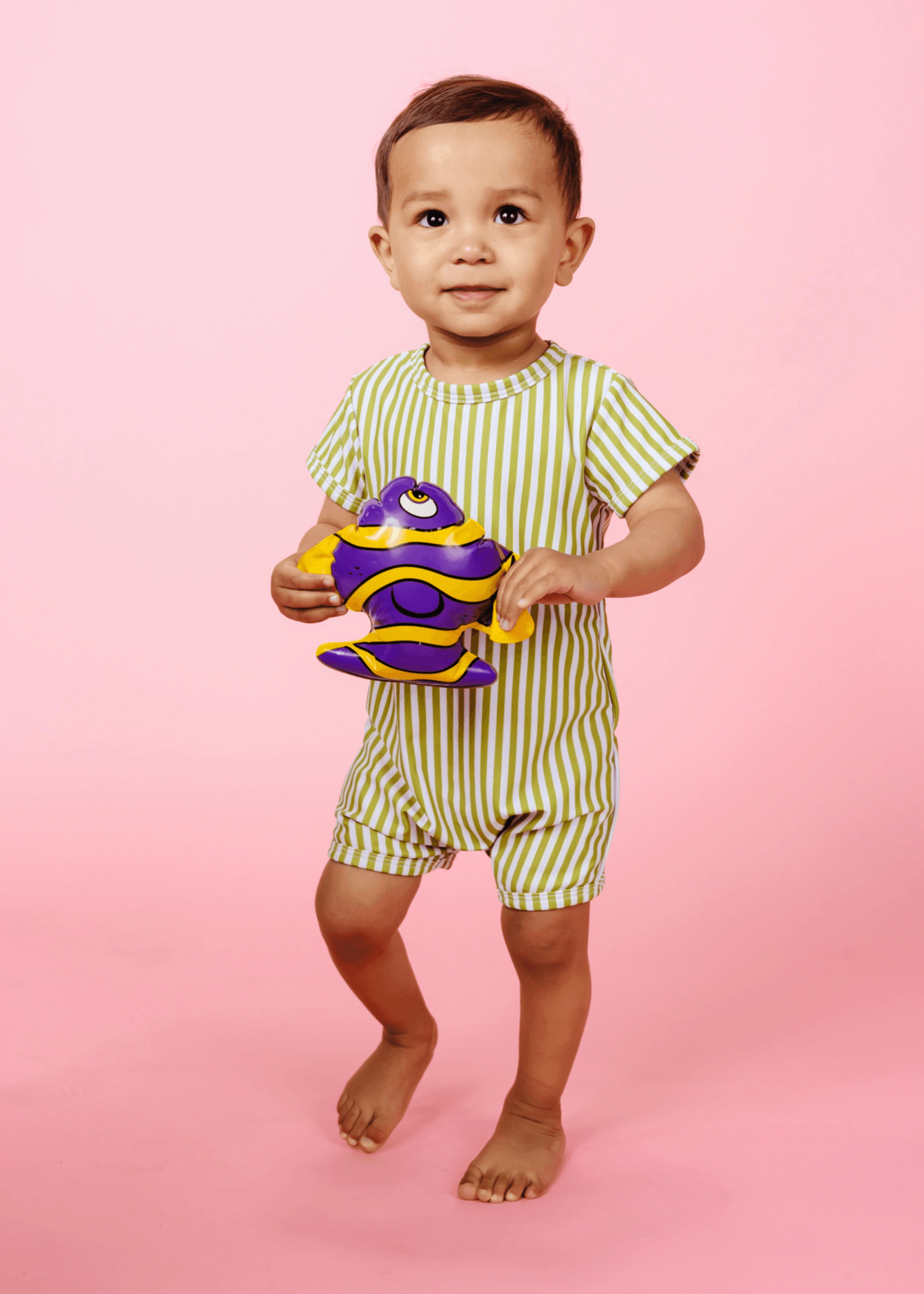 Pear Stripes | Baby Shorties Rashguard (Unisex)