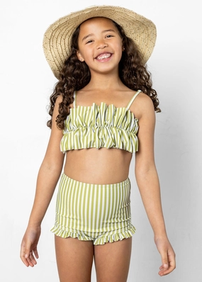 Pear Stripes | Mini All Ruffled Up Bottoms