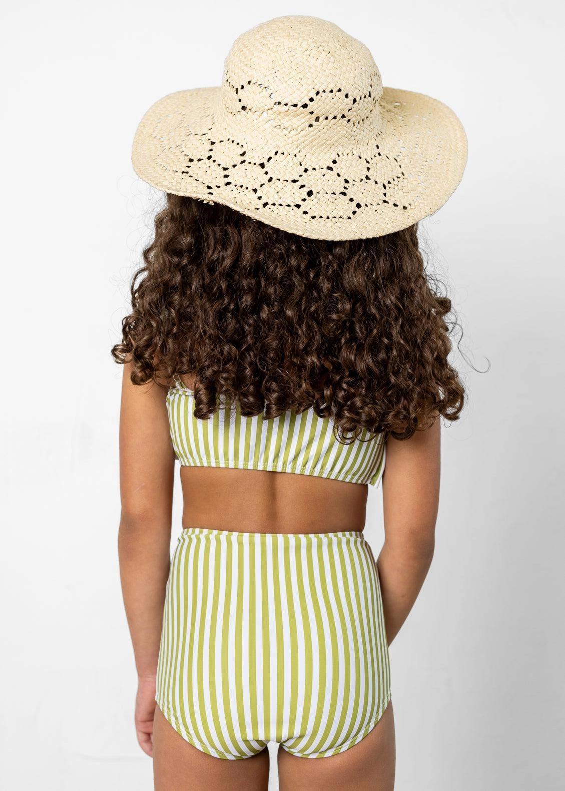 Pear Stripes | Mini High-Waisted Bottoms