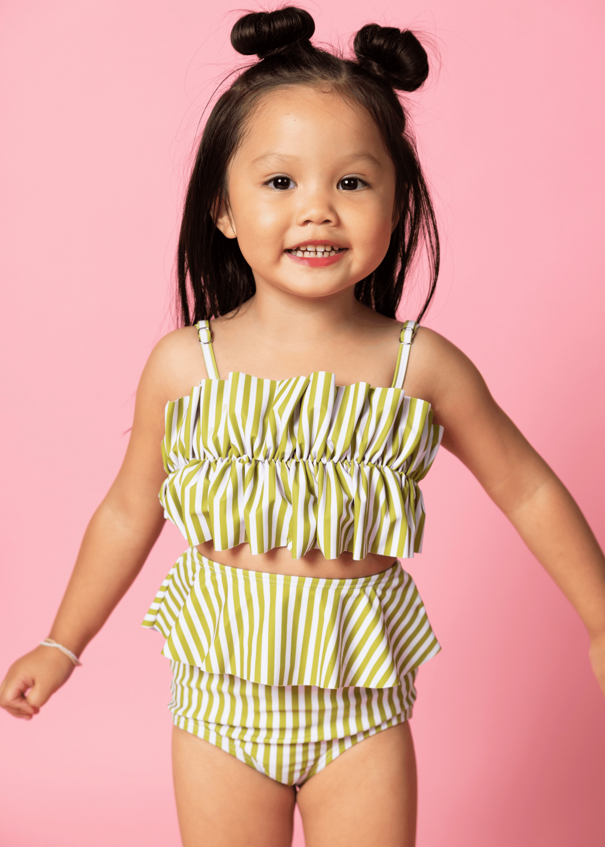 Pear Stripes | Mini Peplum Bottoms