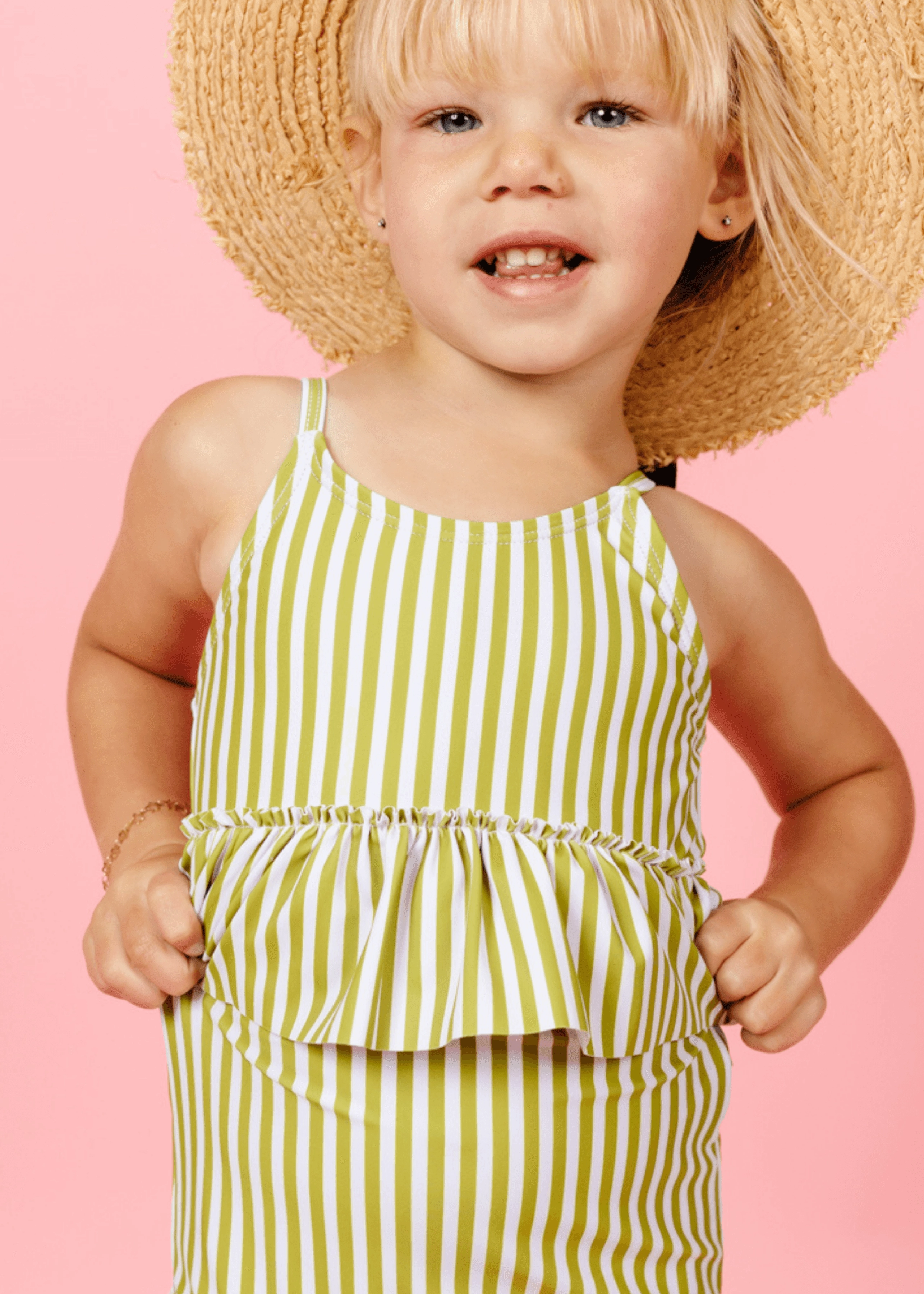 Pear Stripes | Mini Peplum Top
