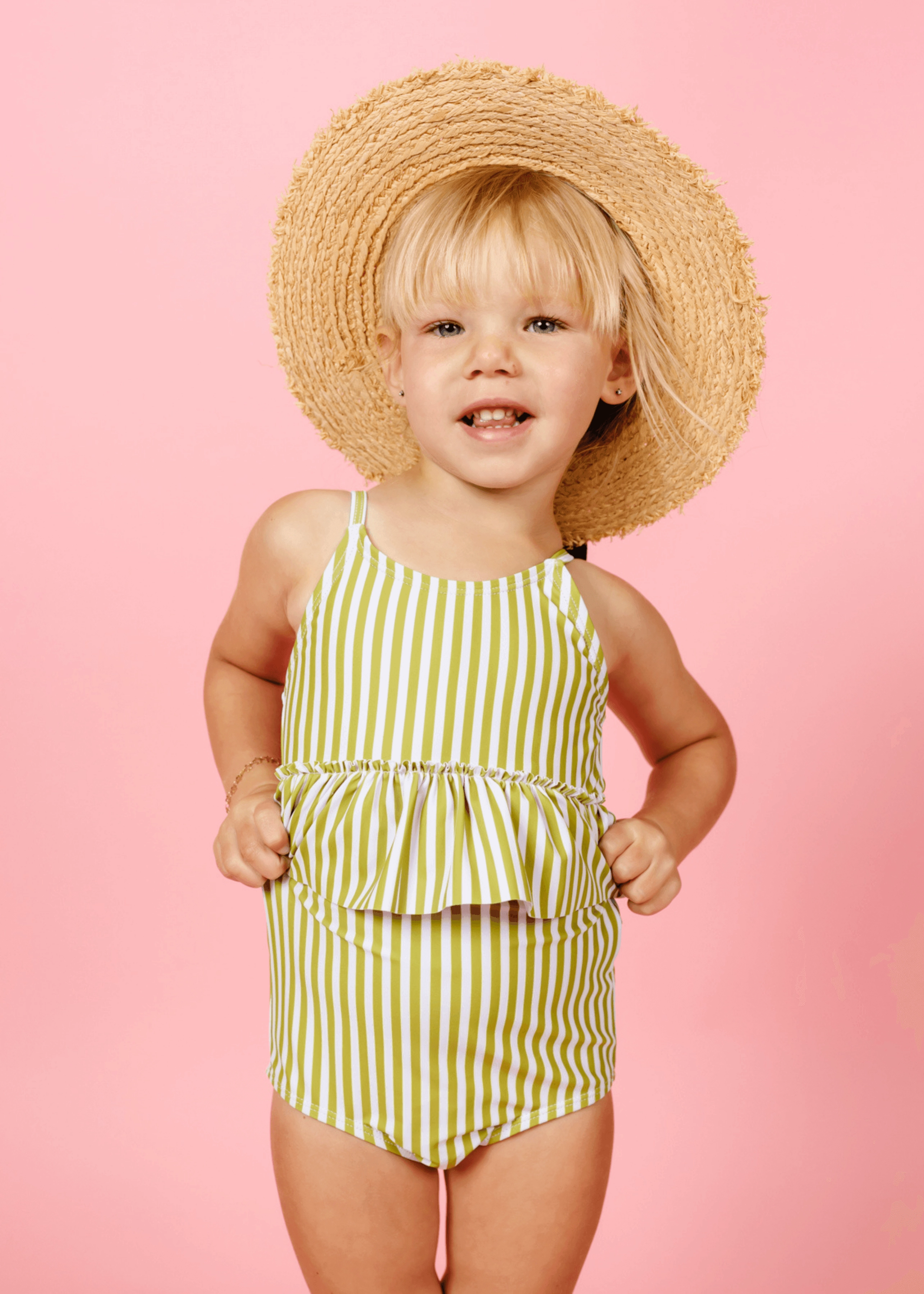 Pear Stripes | Mini Peplum Top