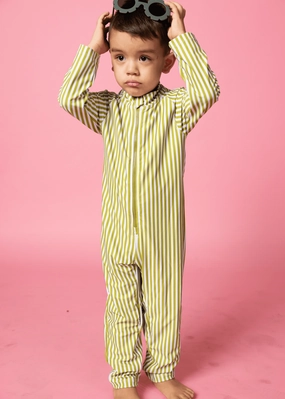 Pear Stripes | Mini Rashguard One-Piece (Unisex)