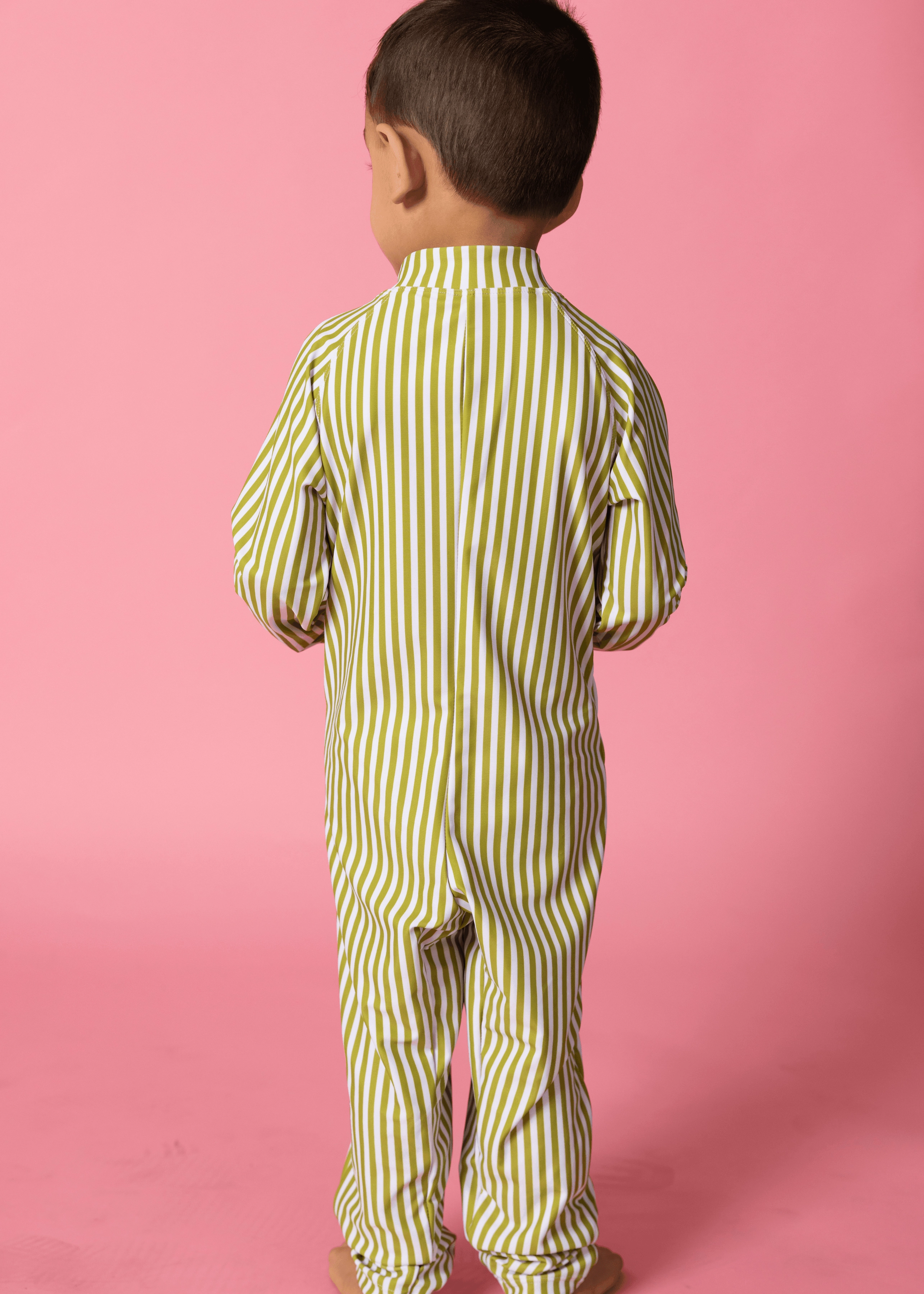 Pear Stripes | Mini Rashguard One-Piece (Unisex)