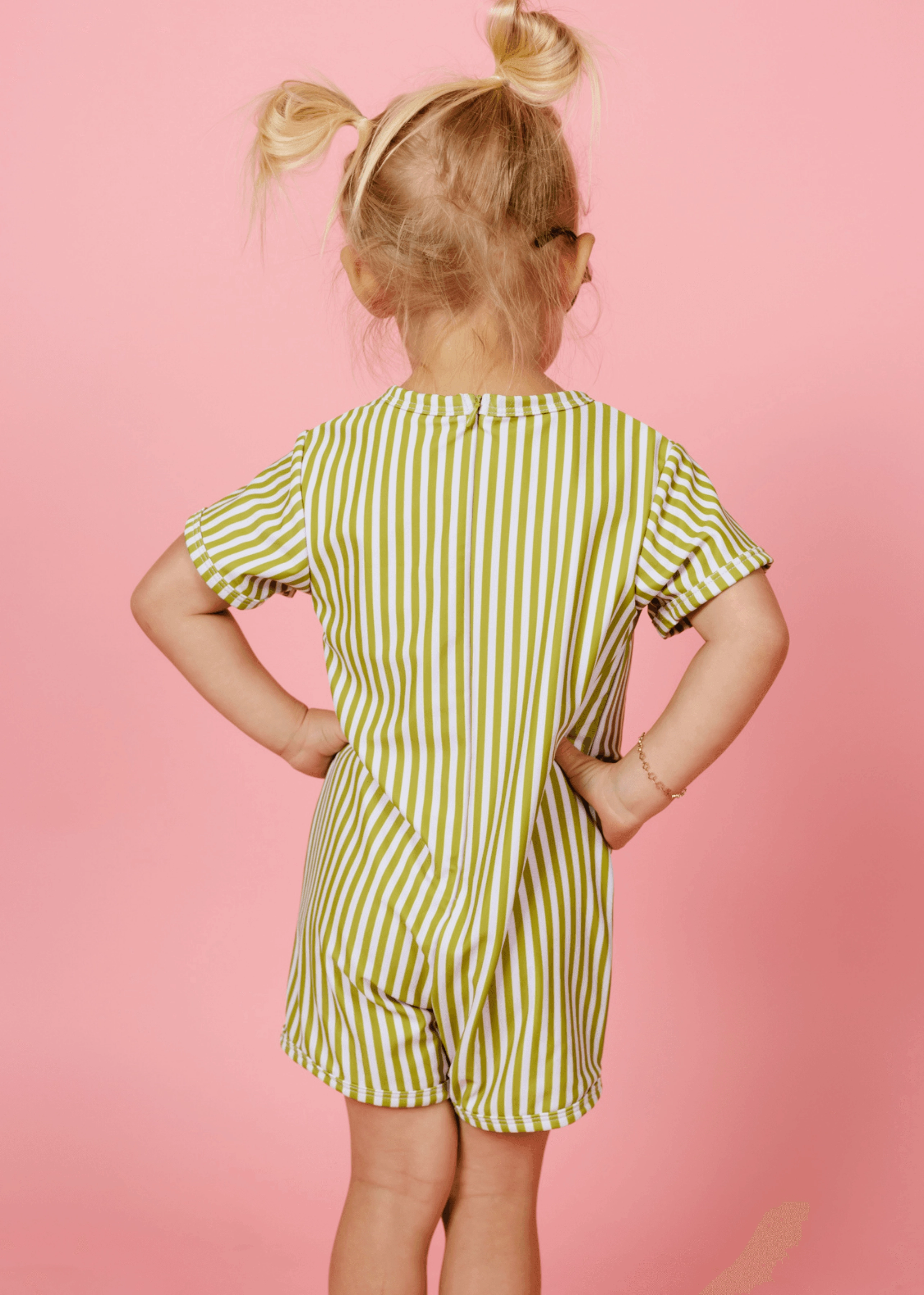 Pear Stripes | Mini Shorties Rashguard (Unisex)