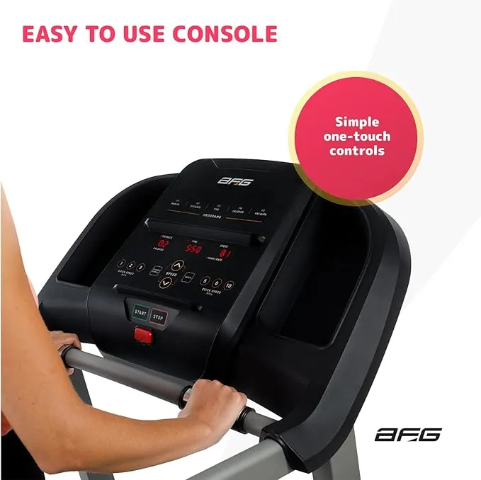AFG - T3 Folding Treadmill, Lifting Accessories, Curved Treadmills, Black Friday fitness deals