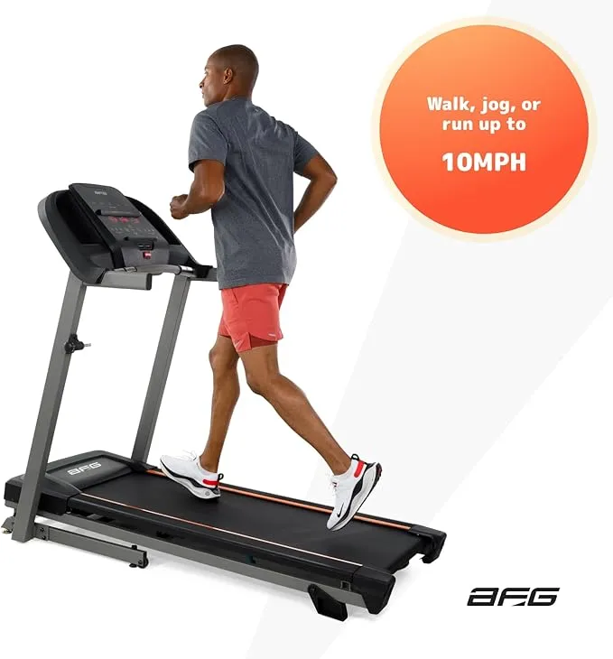 AFG - T3 Folding Treadmill, Adjustable dumbbells, Barbell Rack, Bands,Tubing