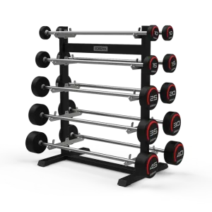 Pick of the Season Jordan Rubber Barbell Set 10-45kg Solid Ends with Straight Bars and Rack Deal of the Day, Wall mounted bike rack, Strength Accessories