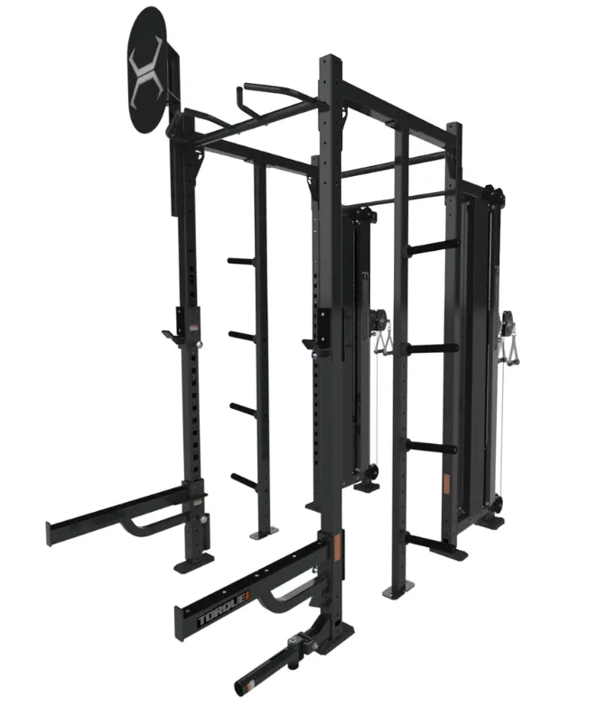 TORQUE Fitness 4x4 FOOT Storage Cable Rack, BCAA powder, Magnetic rowing machine