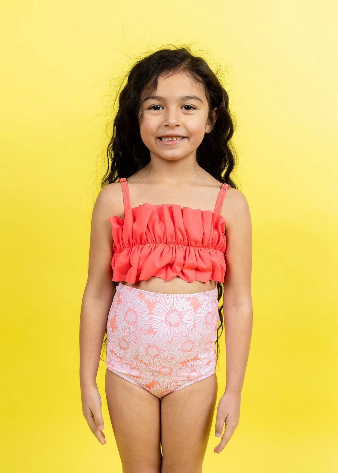 Pink Daisies | Mini High-Waisted Bottoms