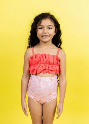 Pink Daisies | Mini High-Waisted Bottoms