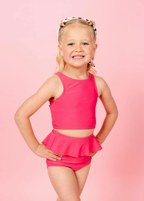 Pink Raspberry | Mini Peplum Bottoms