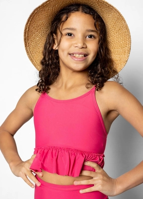 Pink Raspberry | Youth Peplum Top