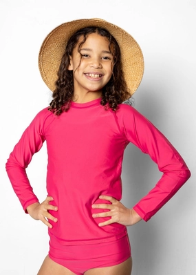Pink Raspberry | Youth Rashguard Top (Unisex)