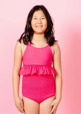 Pink Raspberry | Youth Smocked Bottoms