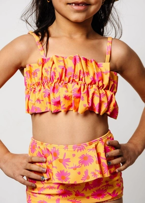 Playful Daisies | Mini Oversized Ruffle Top