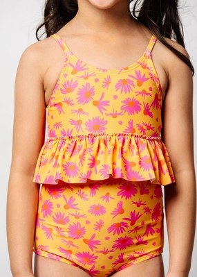 Playful Daisies | Mini Peplum Top