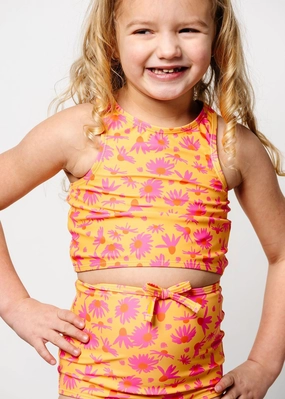 Playful Daisies | Mini Racer Back Top